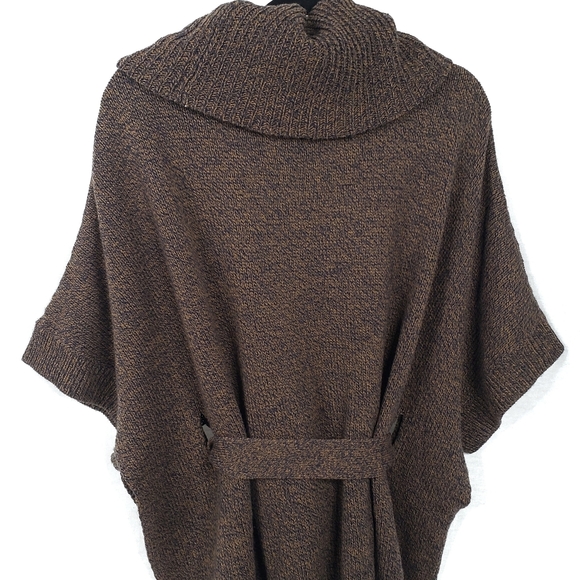 H&M Poncho Style Brown Heathered Sweater (XS) - Picture 6 of 12